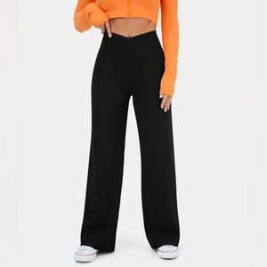 Halara Crossover High Waisted Wide Leg Yoga Pants